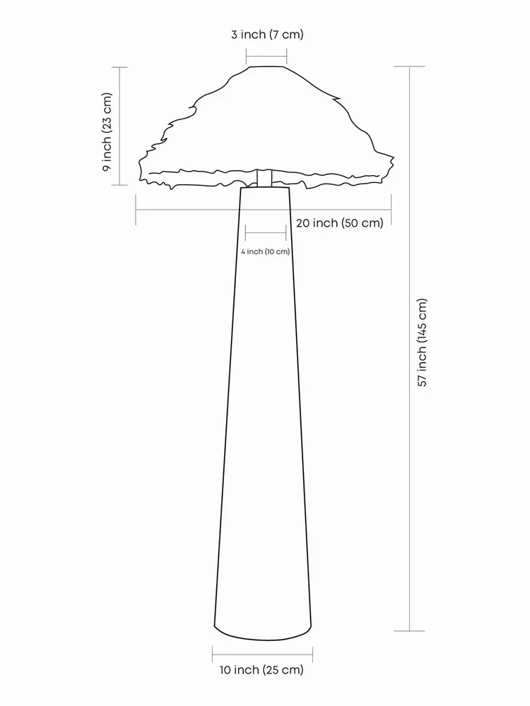 Floor lamps - Sazha Ivory Floor Lamp – Shou Sugi Ban Wood & Wool Shade - PLETOSTUDIO
