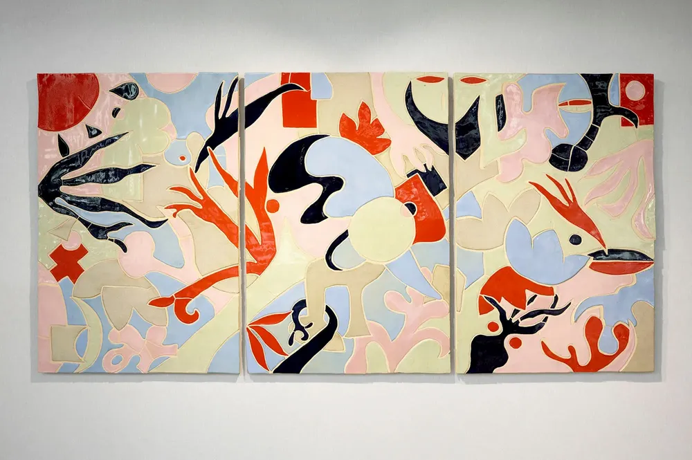 Decorative wall frescoes - Wall ceramic - LUCIE SOTTY