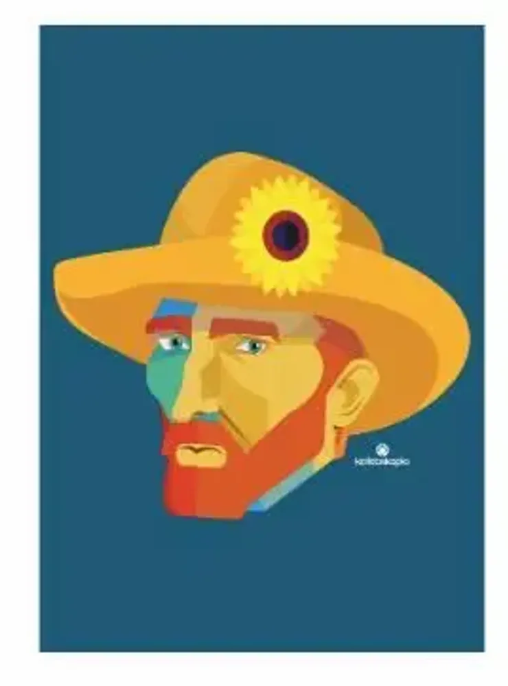Affiches - Feuille illustrée de Van Gogh - KALIDOSKOPIO