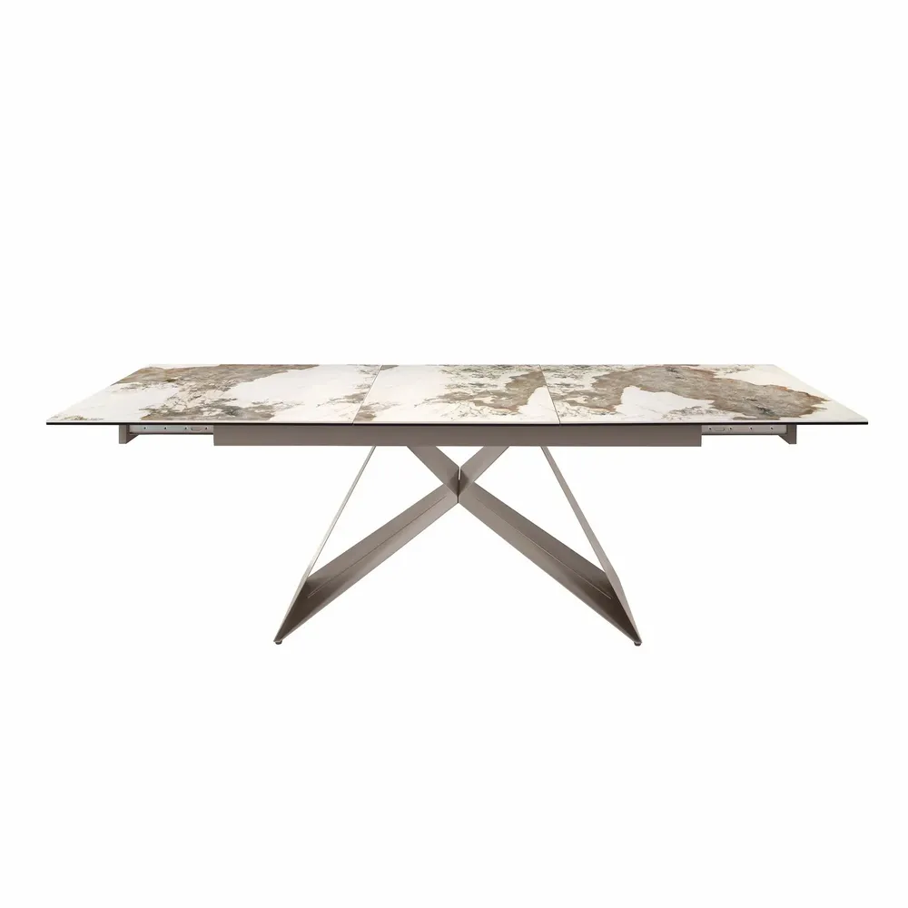 Tables Salle à Manger - Table à manger à rallonge rectangulaire marbre porcelaine - ANGEL CERDÁ