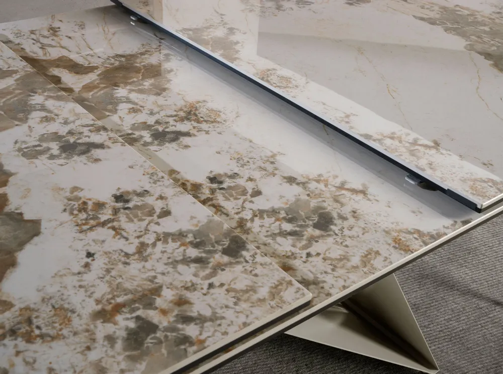 Tables Salle à Manger - Table à manger à rallonge rectangulaire marbre porcelaine - ANGEL CERDÁ