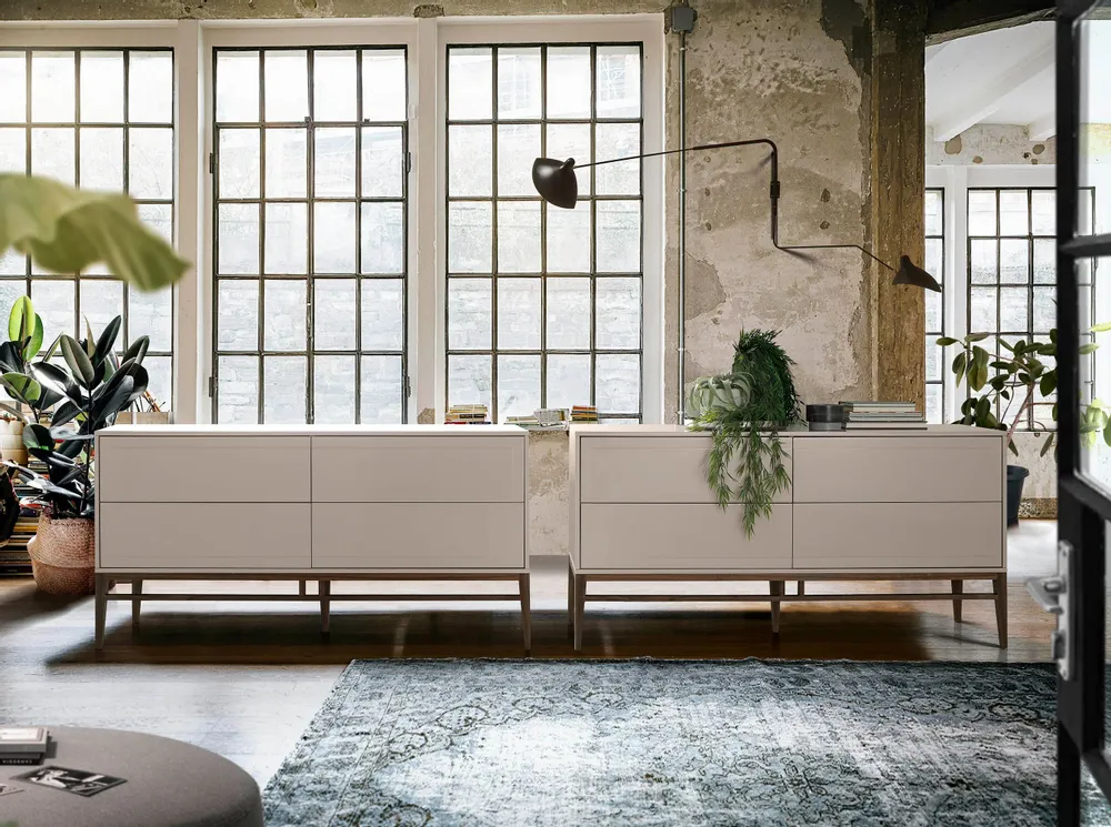 Buffets - Buffet gris avec pieds en noyer - ANGEL CERDÁ