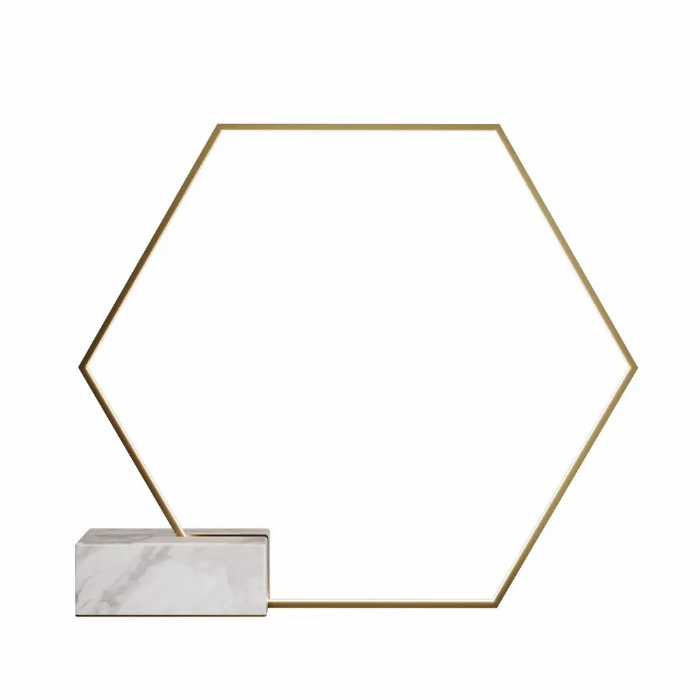 Floor lamps - Hexagon Floor Lamp Handmade in Portugal By Poru Studio - PORUS STUDIO