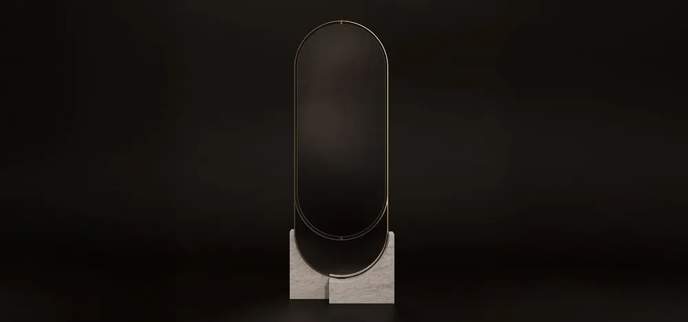 Mirrors - Hidden Floor Mirror Handmade in Portugal By Porus Studio - PORUS STUDIO