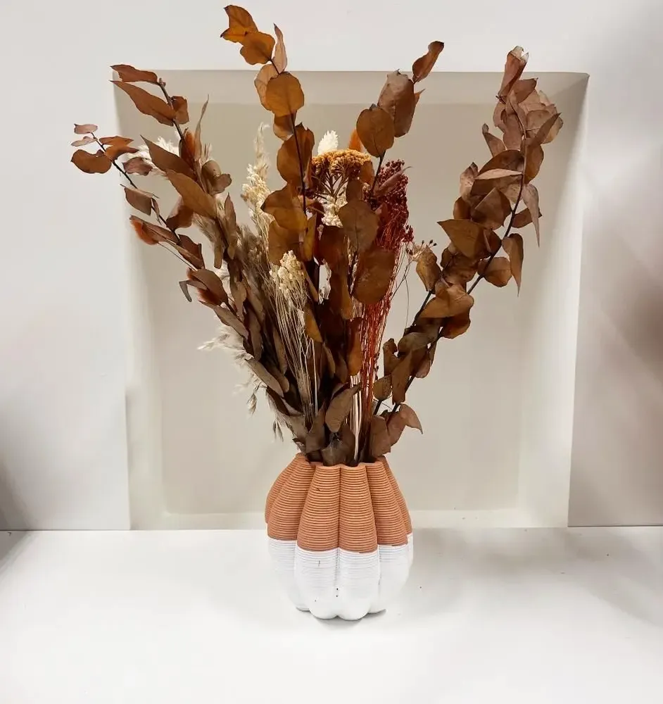 Vases - PETRA 3d Vase en argile émaillé blanc - COMMON PLACE YOUR URBAN JUNGLE