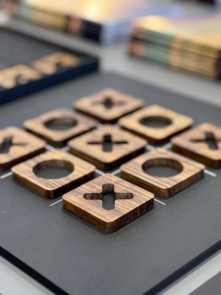 Design objects - Game board - Playset in ovangkol wood - SHALL WE PLAY A GAME?