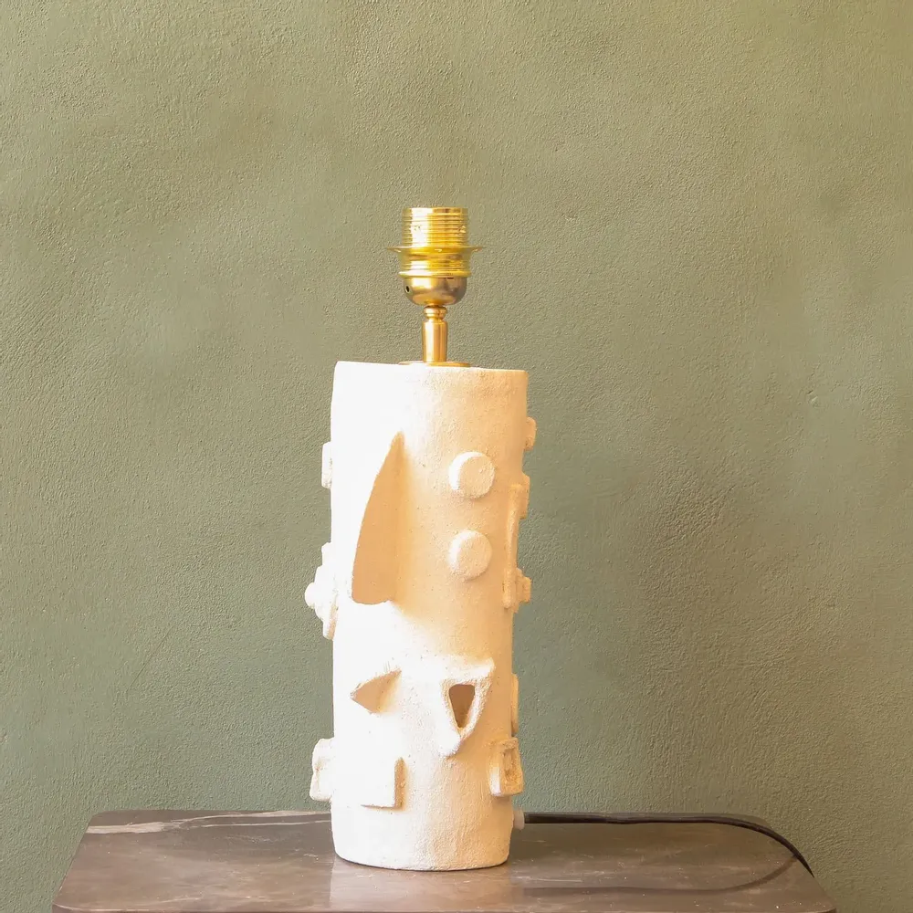 Table lamps - Miró handbuilt ceramic lamp unique art piece - STUDIO WILD ORANGE