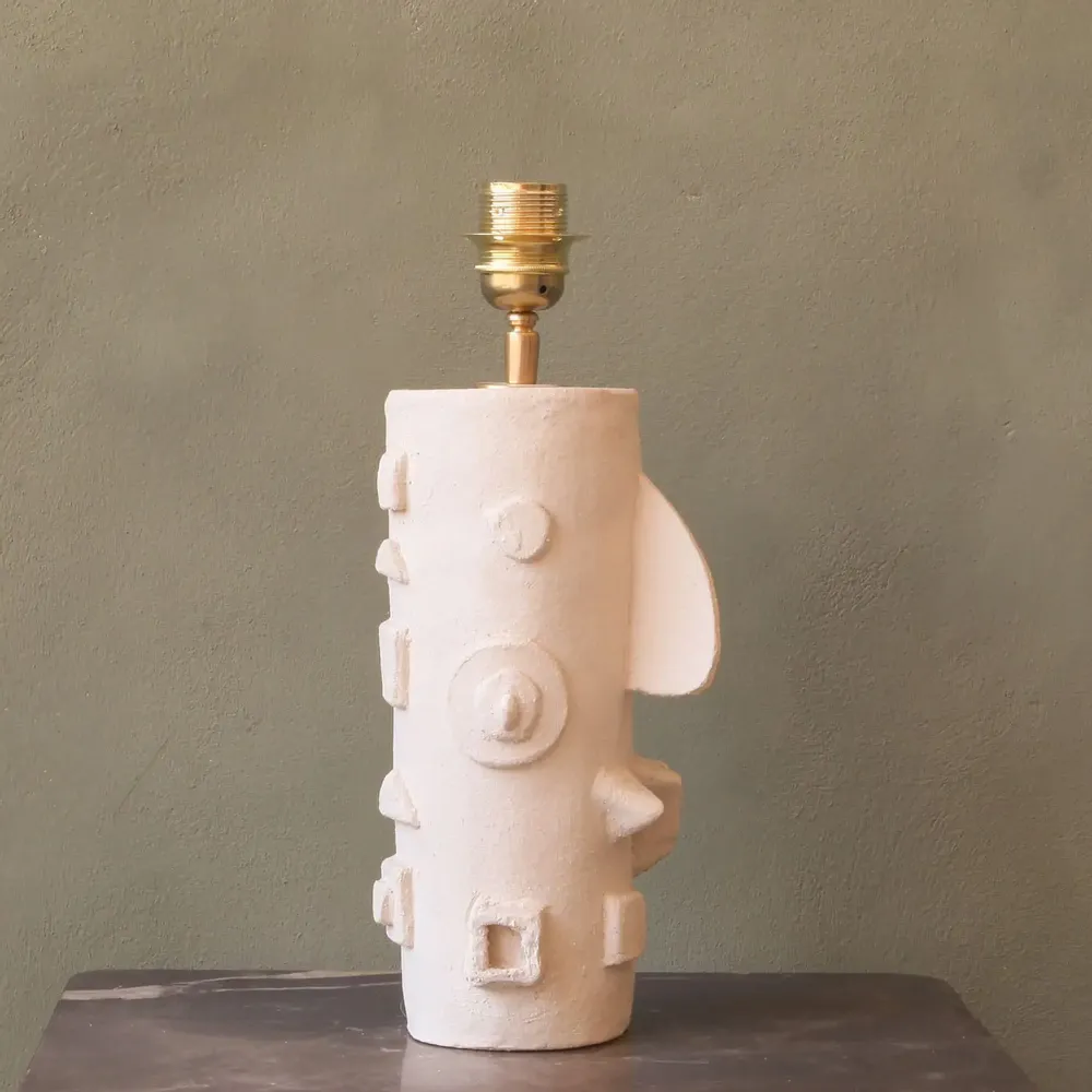 Table lamps - Miró handbuilt ceramic lamp unique art piece - STUDIO WILD ORANGE
