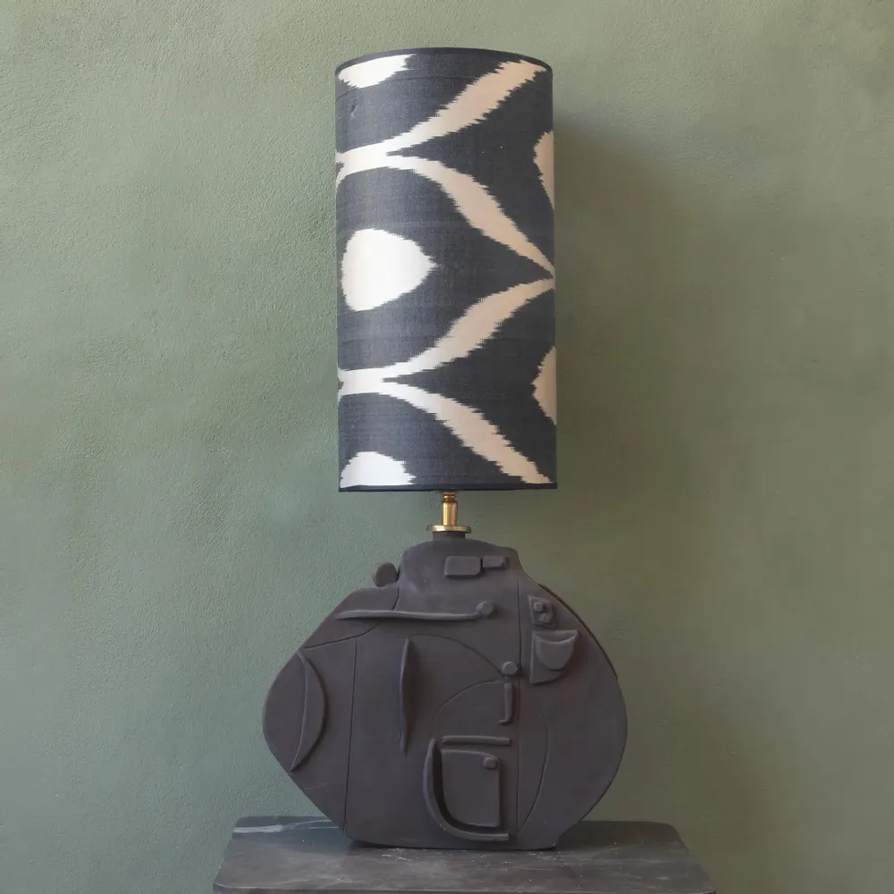 Lampes de table - Chocolate Sprinkles unglazed ceramic table lamp - STUDIO WILD ORANGE