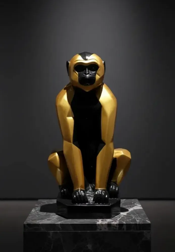 Decorative objects - Golden Lacquer Monkey - SATCHA
