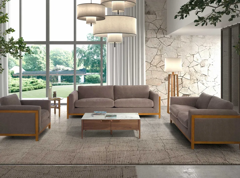 Coffee tables - Fiberglass coffee table with marble effect - ANGEL CERDÁ