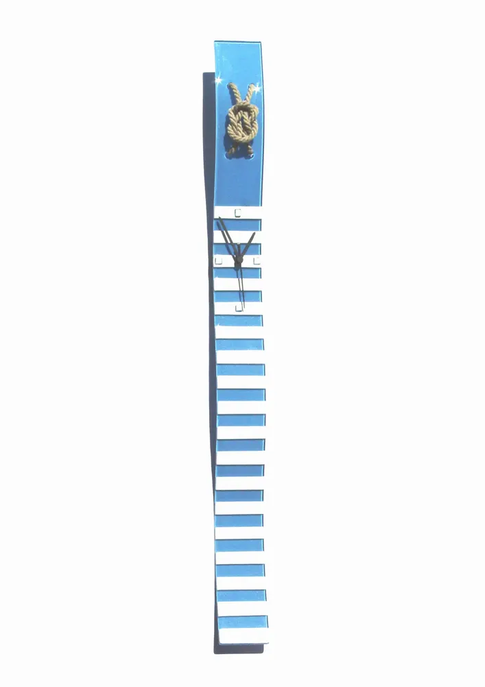Clocks - Nautic light blue wall clock 8x98 cm - CARNEOL GLASS