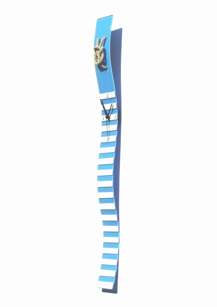 Clocks - Nautic light blue wall clock 8x98 cm - CARNEOL GLASS