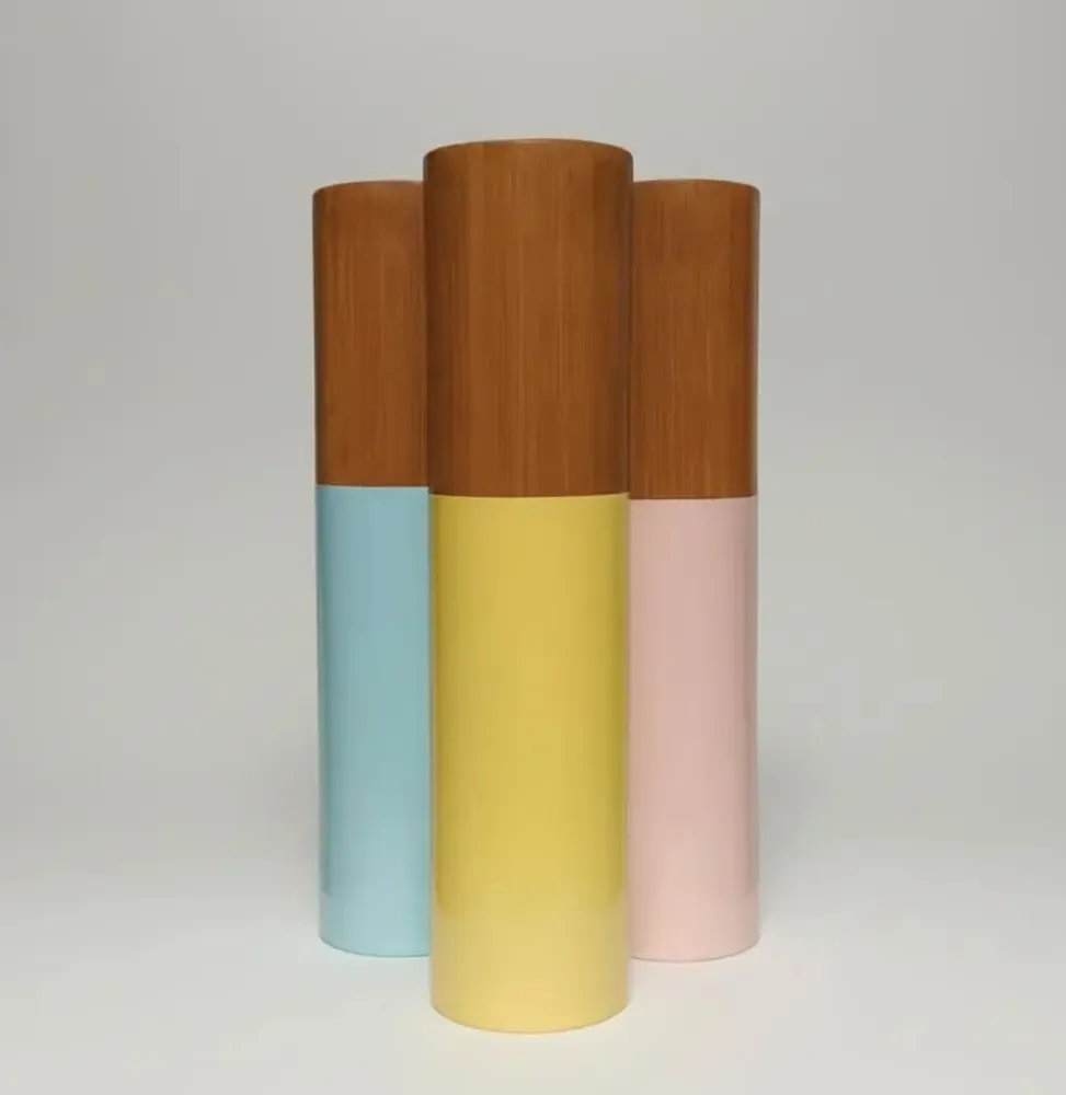 Objets de décoration - Bambou naturel laqué - SATCHA