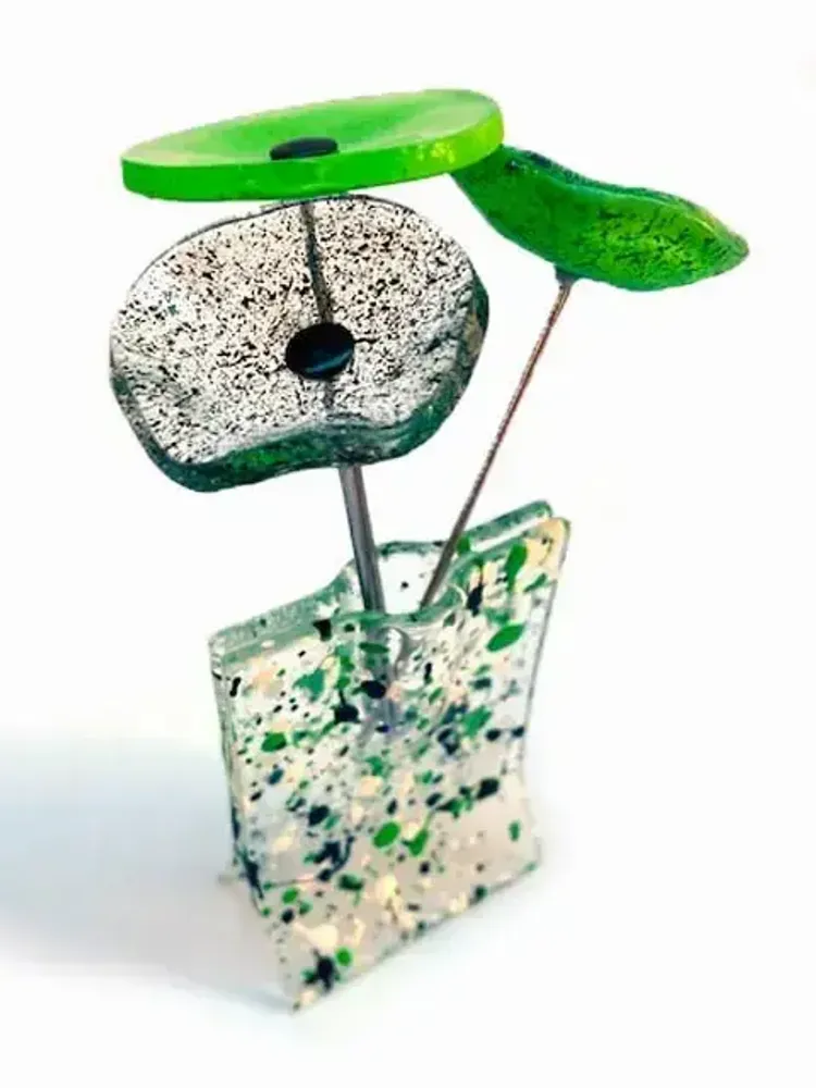 Christmas garlands and baubles - Small rustic Christmas hanger with snowflake - CARNEOL GLASS
