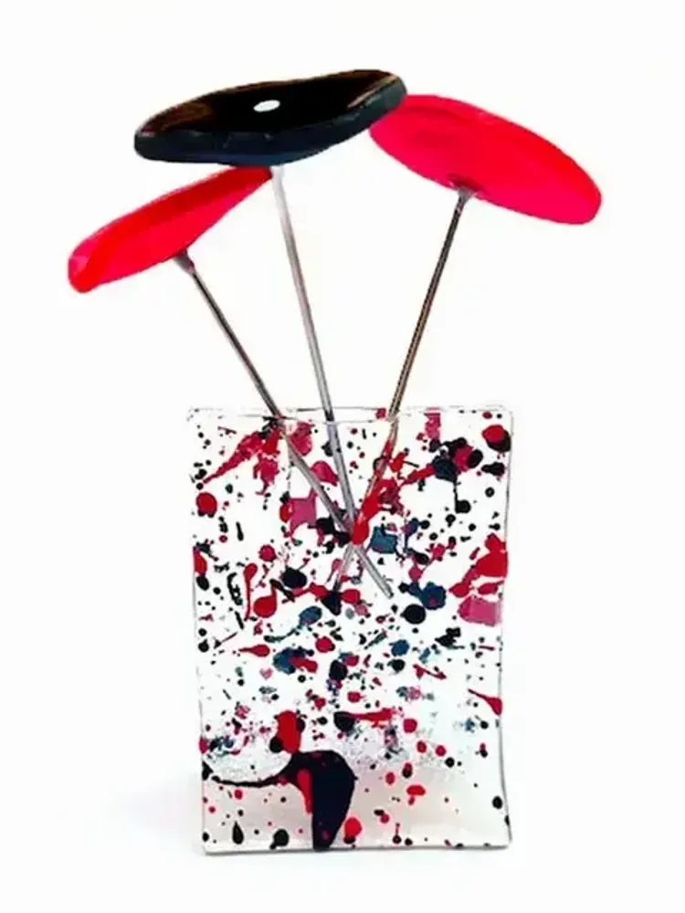 Christmas garlands and baubles - Small rustic Christmas hanger with a pine tree - CARNEOL GLASS