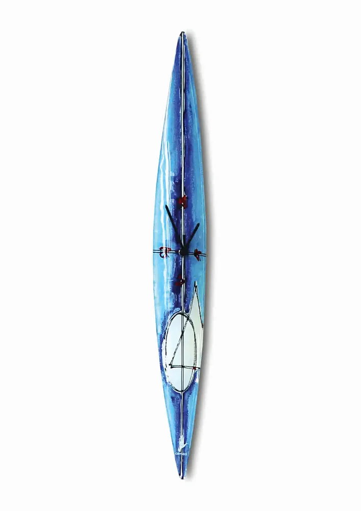 Clocks - Cubie white-blue wall clock 12x115 cm - CARNEOL GLASS