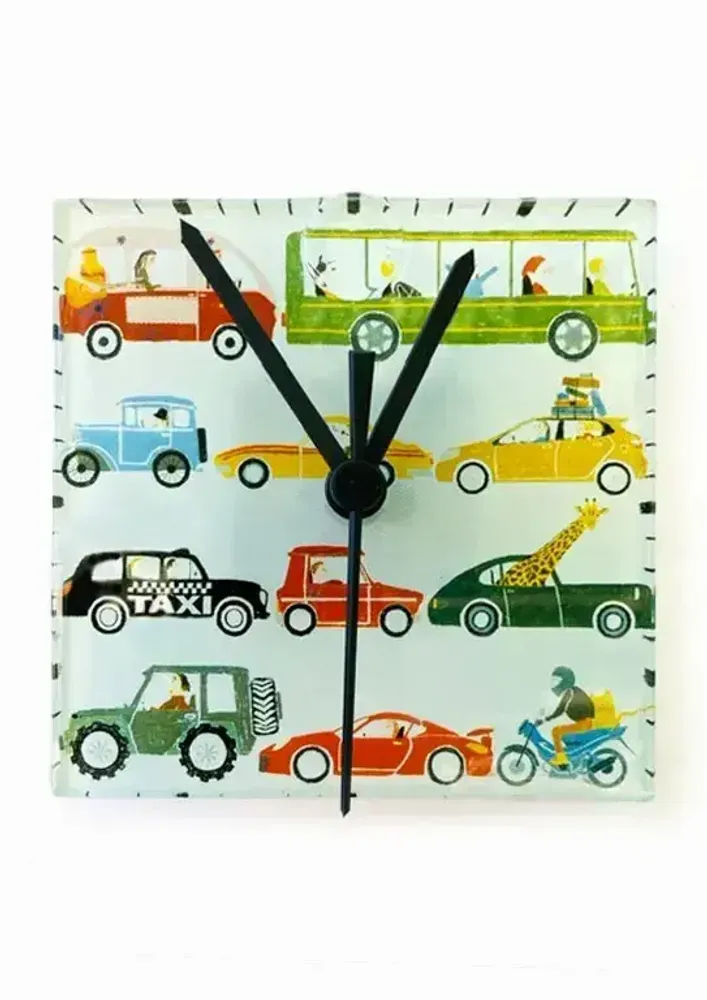 Clocks - Amasonas grey-silver wall clock 12x115 cm - CARNEOL GLASS