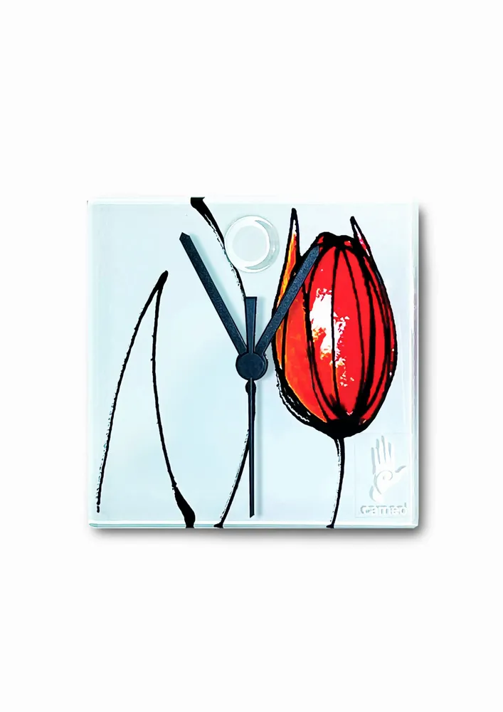 Clocks - Seastar Pink-Purple wall clock 10x41 cm - CARNEOL GLASS