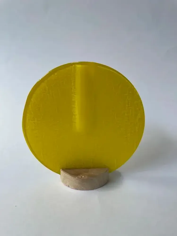 Vases - Round vase in yellow color 13 cm - CARNEOL GLASS