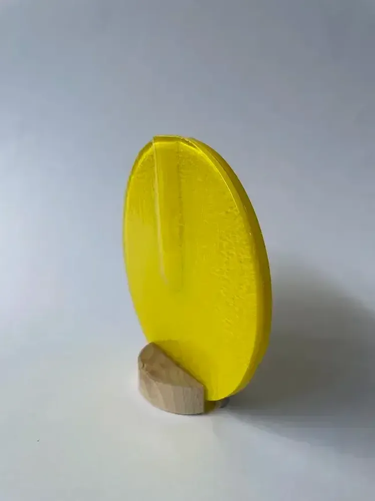 Vases - Round vase in yellow color 13 cm - CARNEOL GLASS