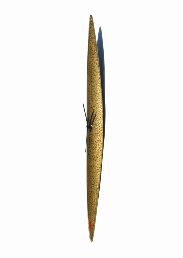 Clocks - Crackled gold wall clock 10x74 cm - CARNEOL GLASS