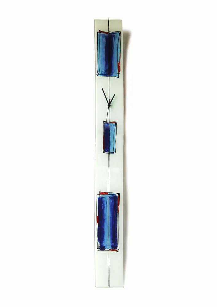 Clocks - Cubie white-grey wall clock 12x115 cm - CARNEOL GLASS