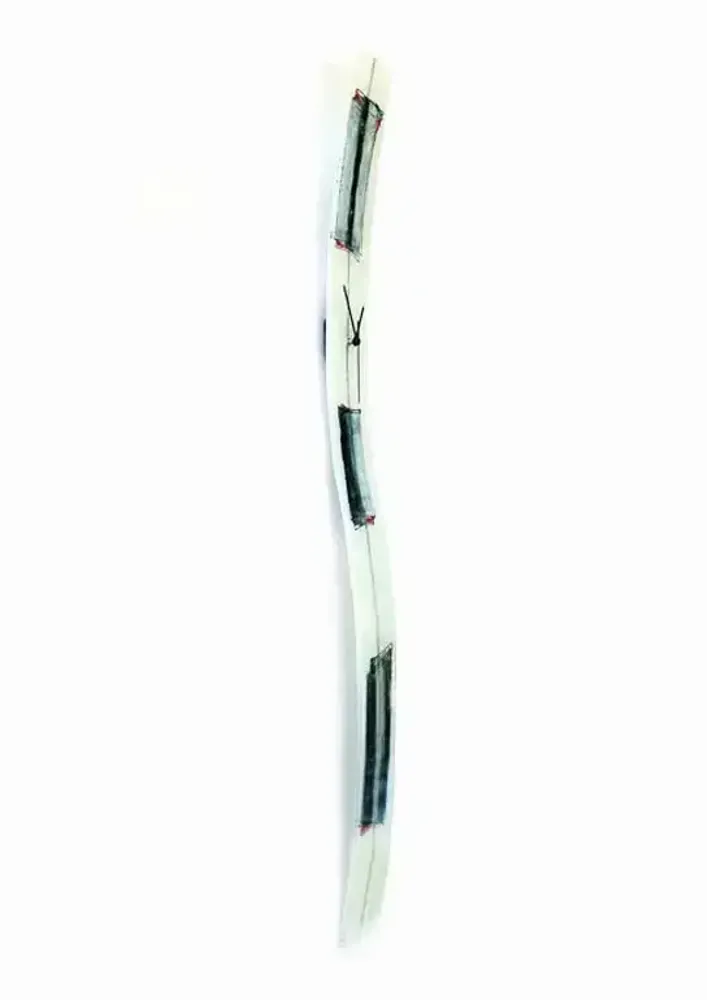 Clocks - Cubie white-grey wall clock 12x115 cm - CARNEOL GLASS