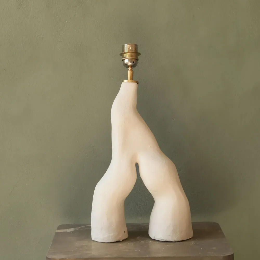 Lampes de table - Lampe inférieure en céramique fabriquée à la main, pièce unique - STUDIO WILD ORANGE
