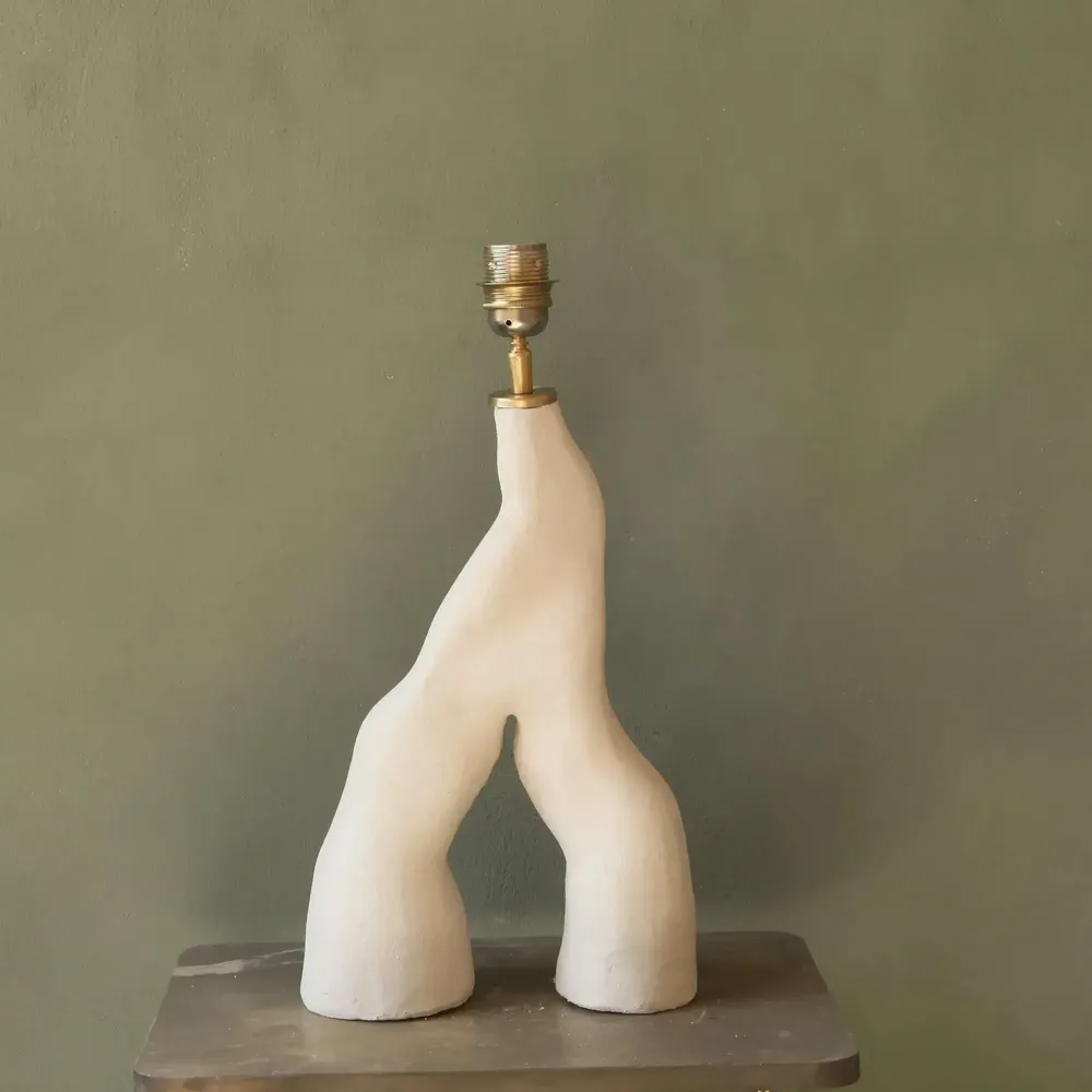 Lampes de table - Lampe inférieure en céramique fabriquée à la main, pièce unique - STUDIO WILD ORANGE