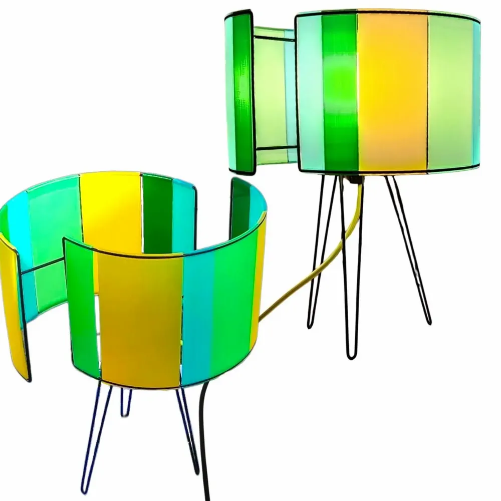 Abat-jours - LAMPE POP STRIPE LAGOA - ZARALOBO
