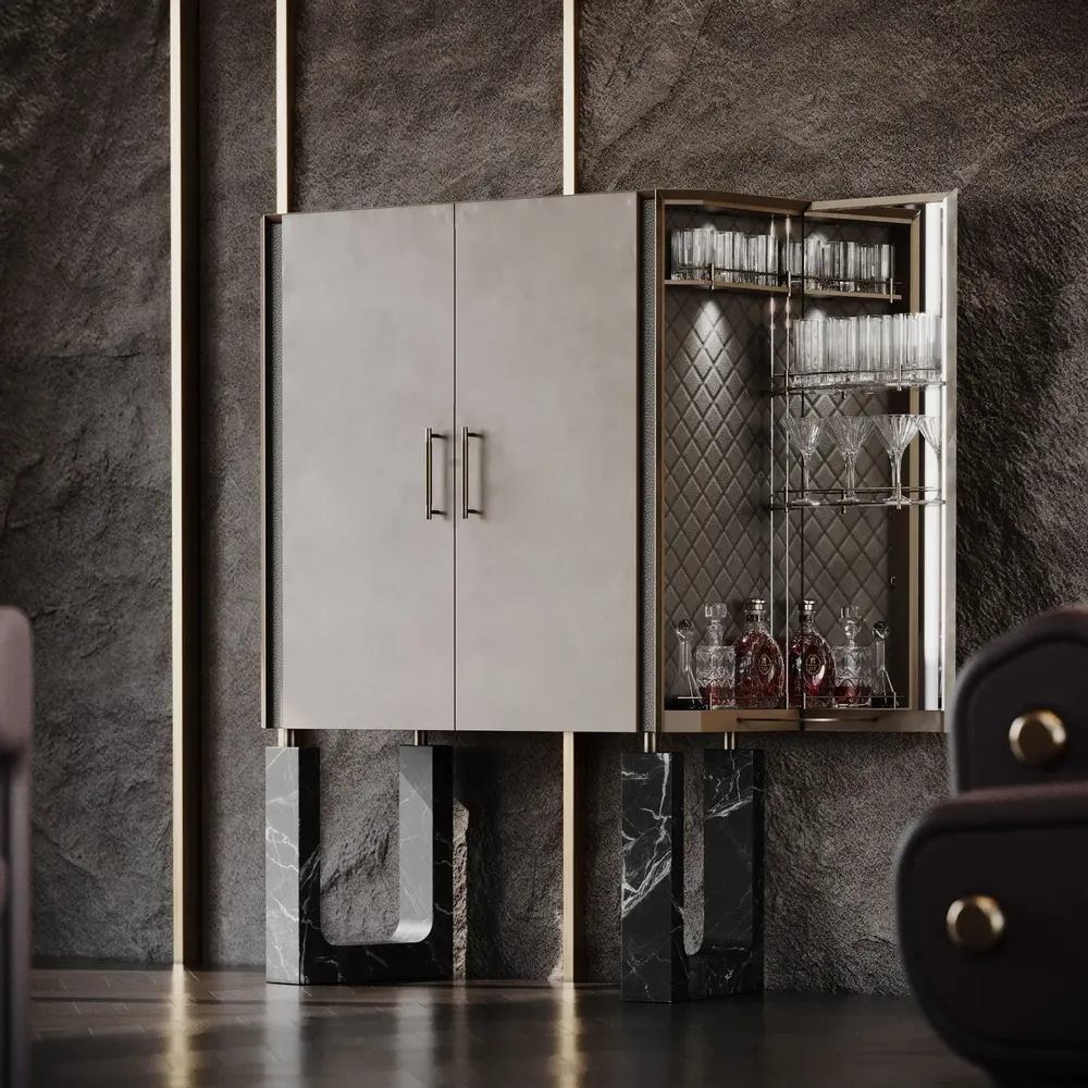 Bookshelves - Lincoln Drink Cabinet Made in Portugal By Porus Studio - PORUS STUDIO