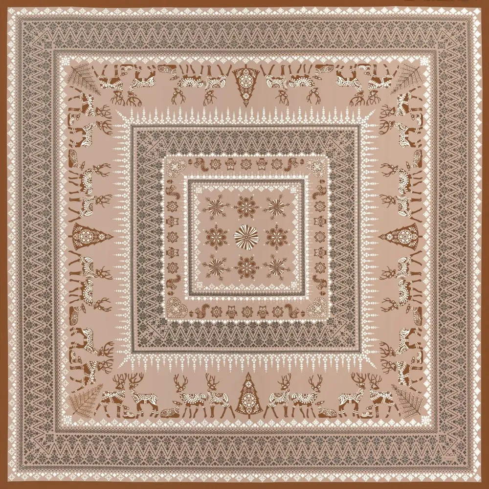 Linge de table textile - Nappe - Balade en hiver - BEAUVILLÉ