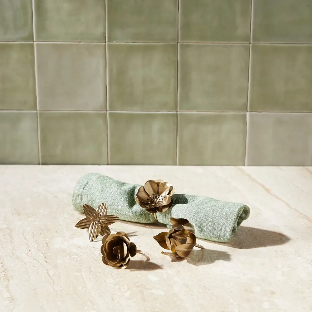 Floral decoration - Botanical Napkin Rings, Set of 4 - BE HOME