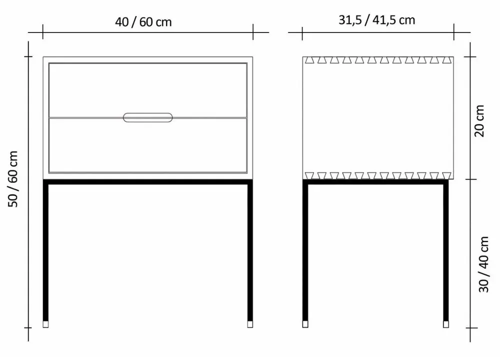 Night tables - Custom bedside table Cosmopol PC2T model - JL STUDIO