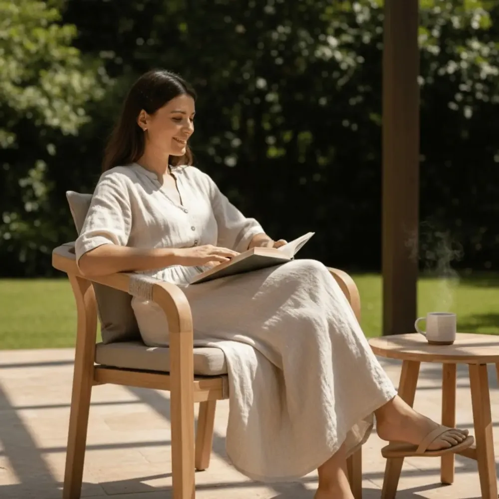 Chaises - Fauteuil outdoor en teck grade A - CHT14 - BALINAISA