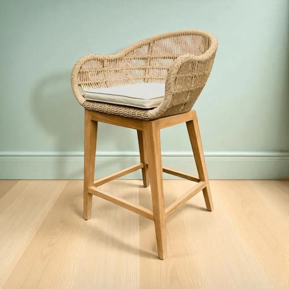 Lawn chairs - CHT13 teak bar chair - BALINAISA