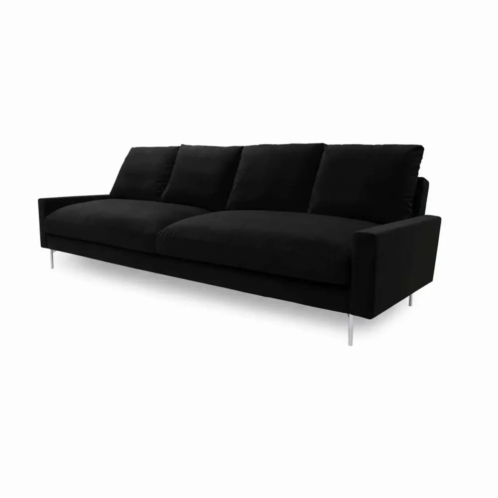 Sofas for hospitalities & contracts - Narciso Black Velvet | Sofa and armchair - CREARTE COLLECTIONS