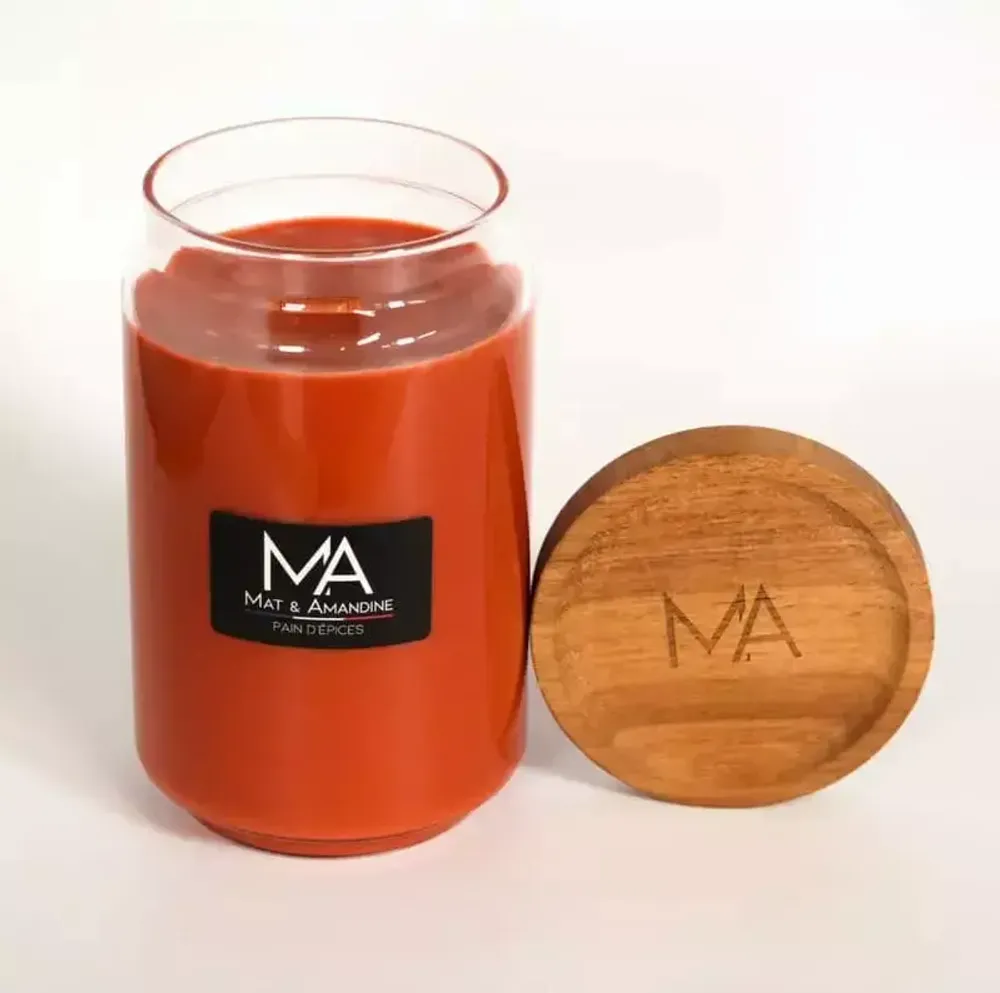 Objets de décoration - PAIN D'EPICES - Bougie parfumée (Grande Jarre) - MAT AMANDINE
