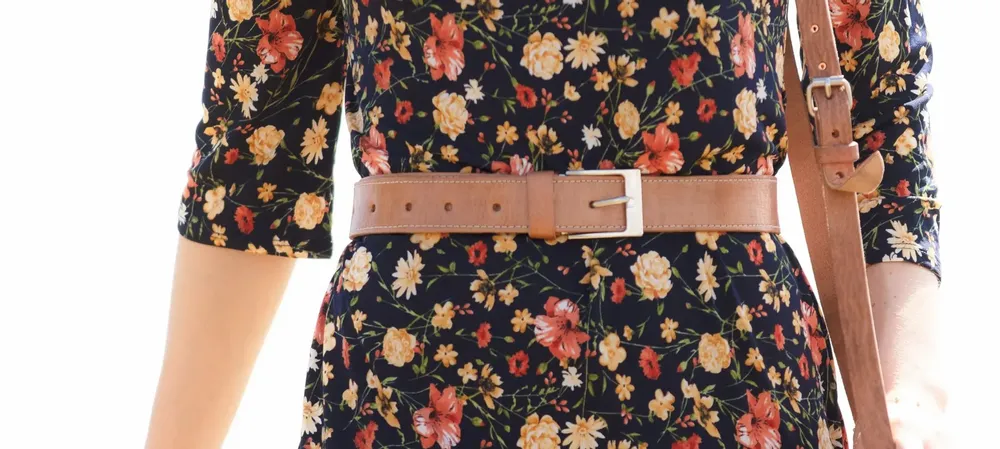 Apparel - Stitched Leather Belt for men and women (narrow) - BERBER LEATHER