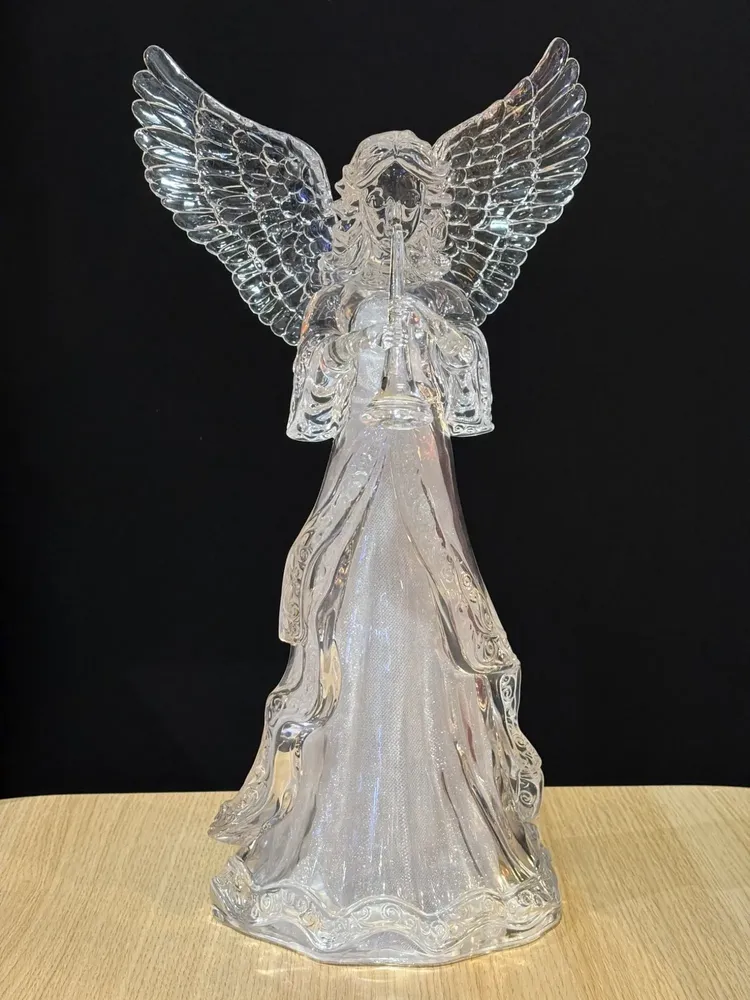 Nativity scenes and santons - LED Light-Up Angel Figurine – Horn - BLUE STAR B.V.