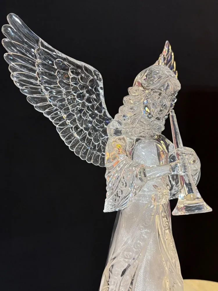 Nativity scenes and santons - LED Light-Up Angel Figurine – Horn - BLUE STAR B.V.