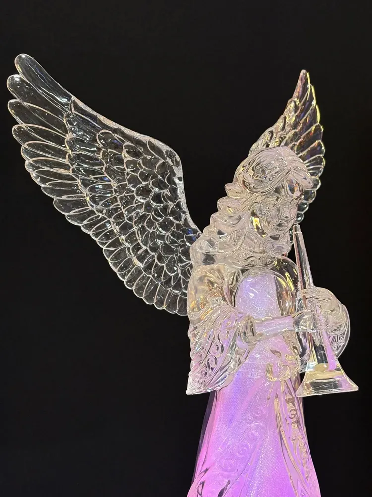 Nativity scenes and santons - LED Light-Up Angel Figurine – Horn - BLUE STAR B.V.