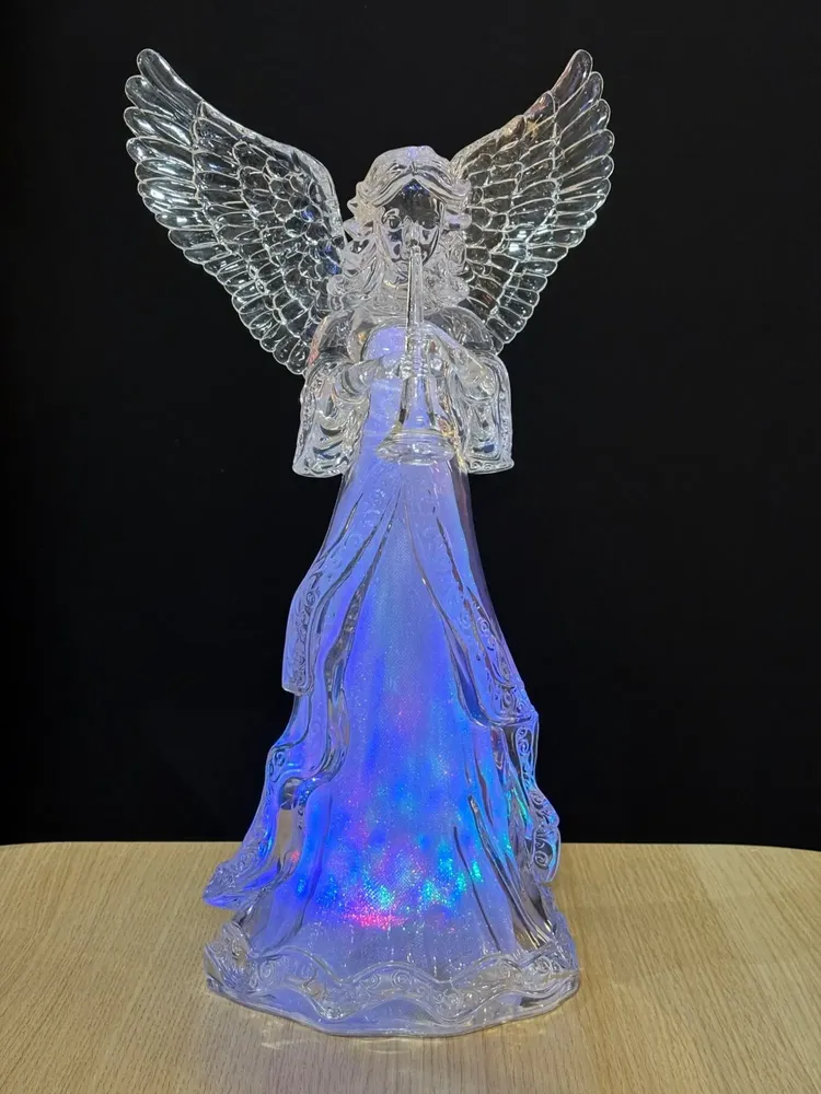 Nativity scenes and santons - LED Light-Up Angel Figurine – Horn - BLUE STAR B.V.