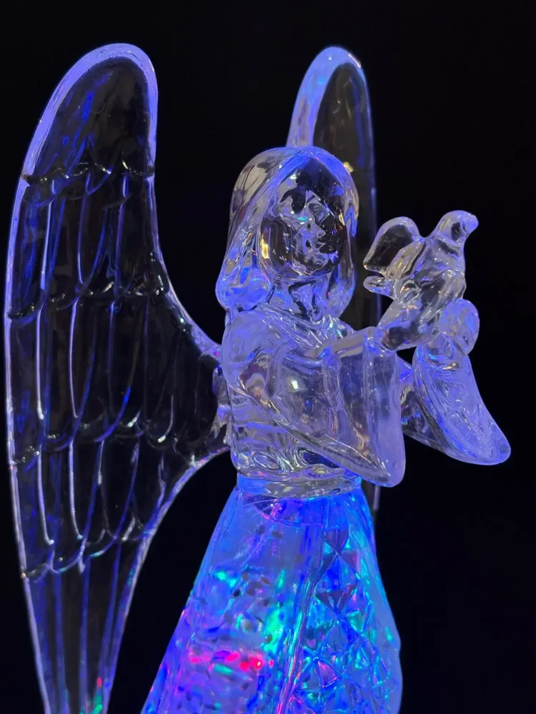 Other Christmas decorations - LED Lighted Angel with Dove – RGB & DC Power - BLUE STAR B.V.