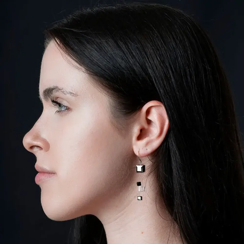 Bijoux - Boucle d'oreille CUBE - MIRAVIDI