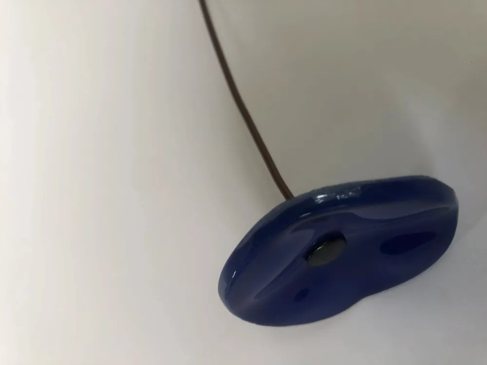 Floral decoration - Small Glass Flower For Outside In D.Blue On Flexible Stem - CARNEOL GLASS