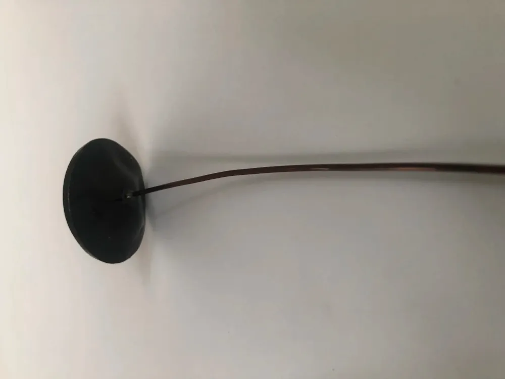 Décorations florales - Petite fleur en verre pour l'extérieur, noire, sur tige flexible - CARNEOL GLASS