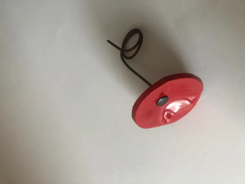 Floral decoration - Small Red Glass Flower For Outside On Flexible Stem - CARNEOL GLASS