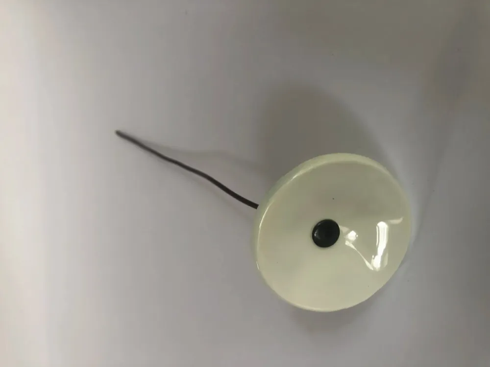 Floral decoration - Small Glass Flower For Outside In White On Flexible Stem - CARNEOL GLASS